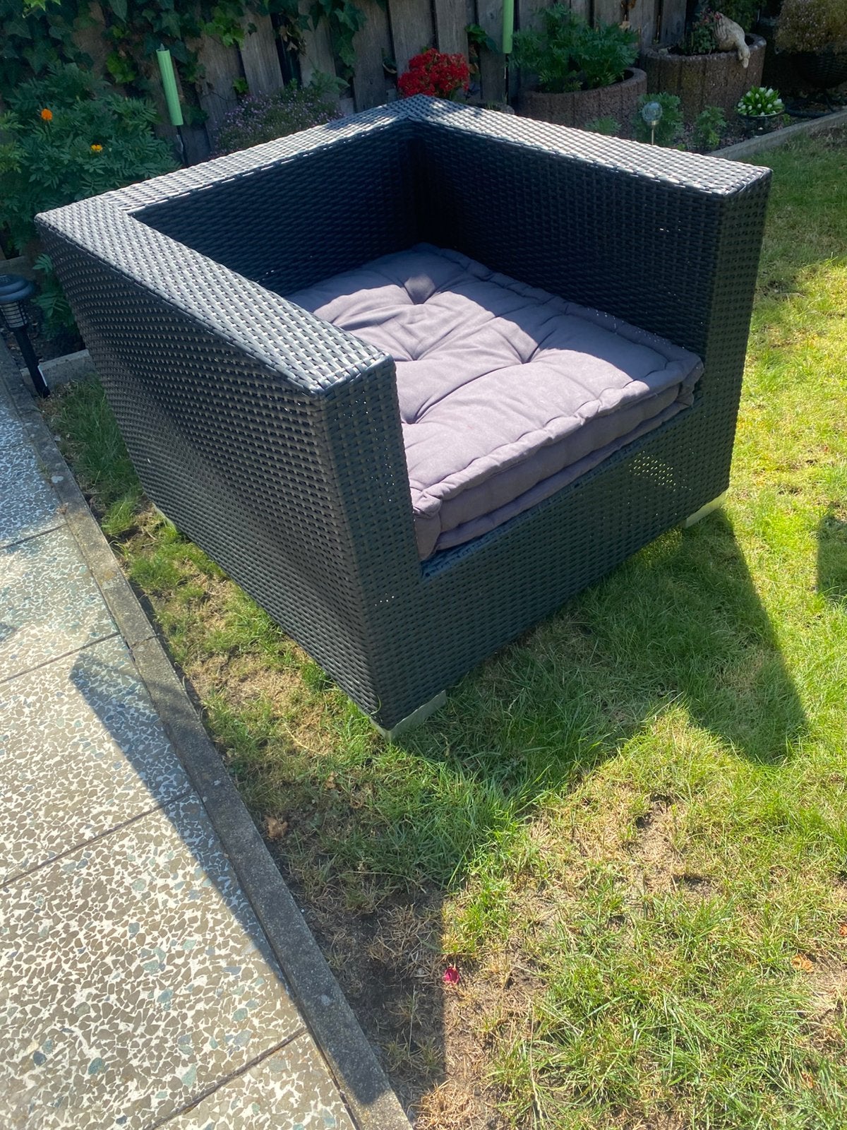 Tuinstoel wicker, Ophalen, Zo goed als nieuw