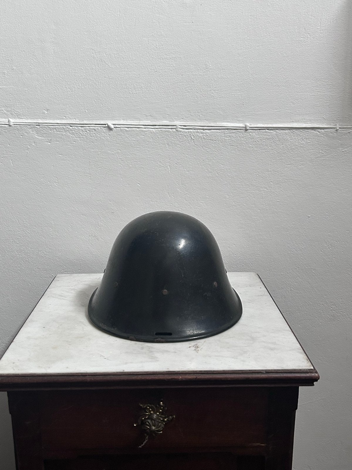 Originele Nederlandse M34 Helm – LBD / WW2 met Canva, Ophalen of Verzenden, Helm of Baret