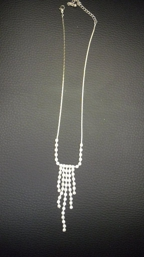 Ketting met strassteentjes, Overige materialen, Met strass, Ophalen of Verzenden, Zo goed als nieuw