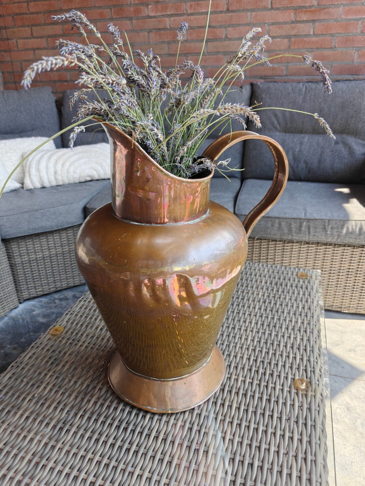 Antieke Koperen Kan - Decoratieve Vaas, Antiek en Kunst, Ophalen, Koper