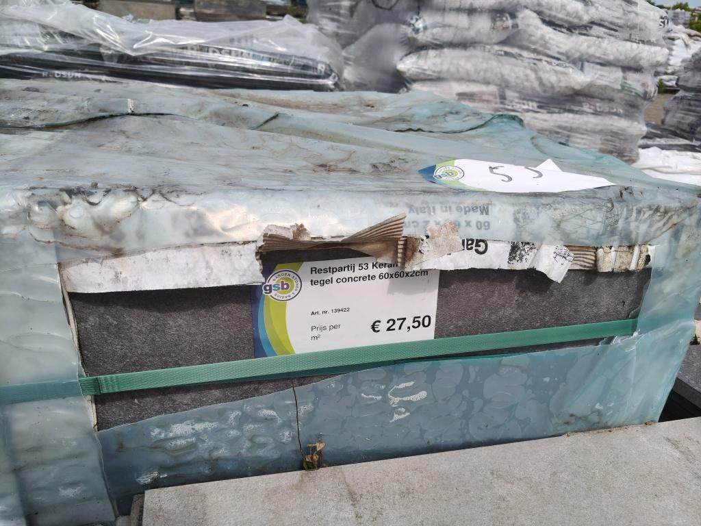 Keramiek 2 cm - Concrete- 60x60x2cm (prijs per m2), Ophalen, Keramiek, Nieuw, 10 m² of meer