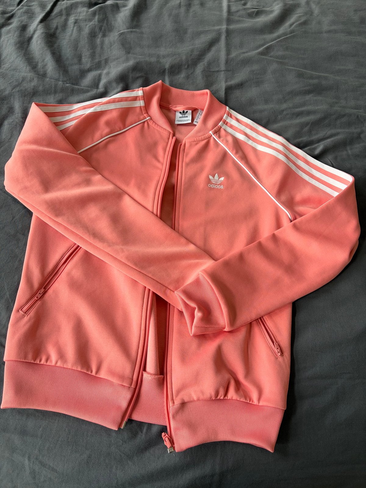 Adidas Firebird Classic Trainingsjack roze/zalmkleurig, Ophalen of Verzenden, Zo goed als nieuw, Maat 34 (XS) of kleiner, Roze