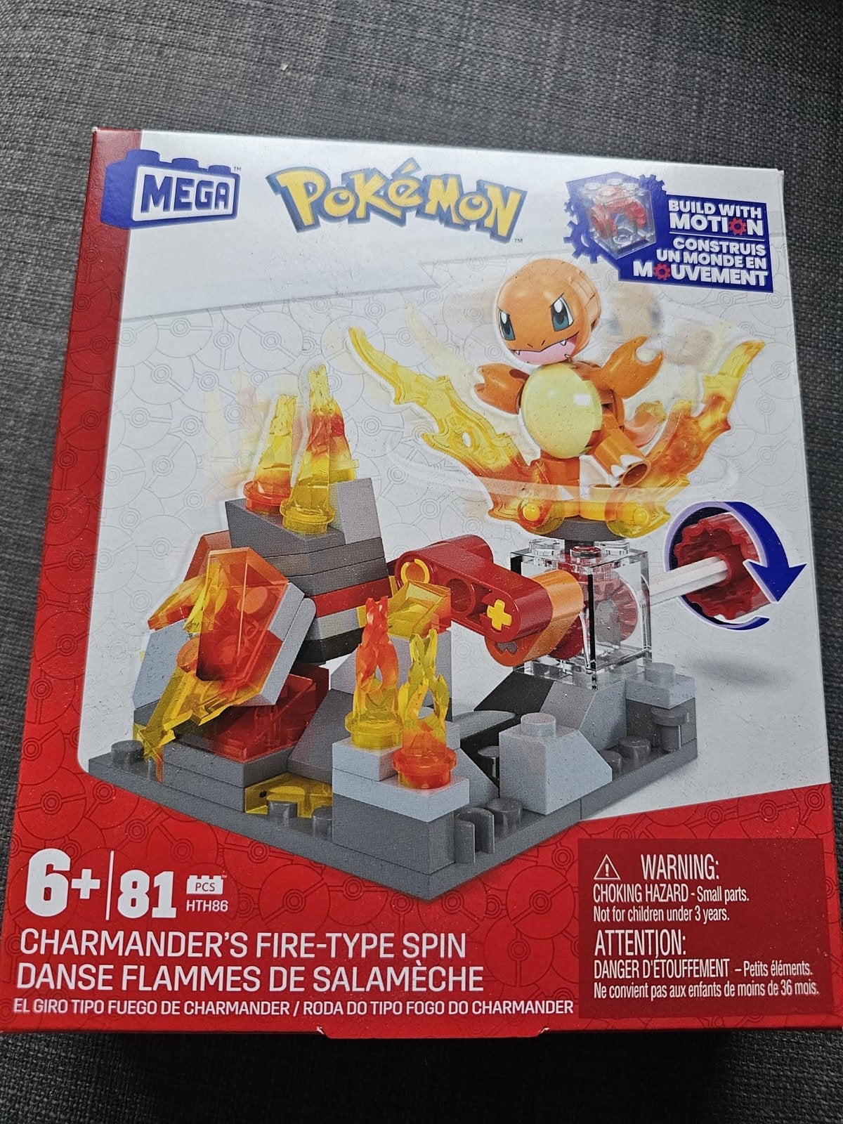 Mega Construx Pokémon Charmander's Fire-Type Spin, Ophalen, Nieuw, Megabloks