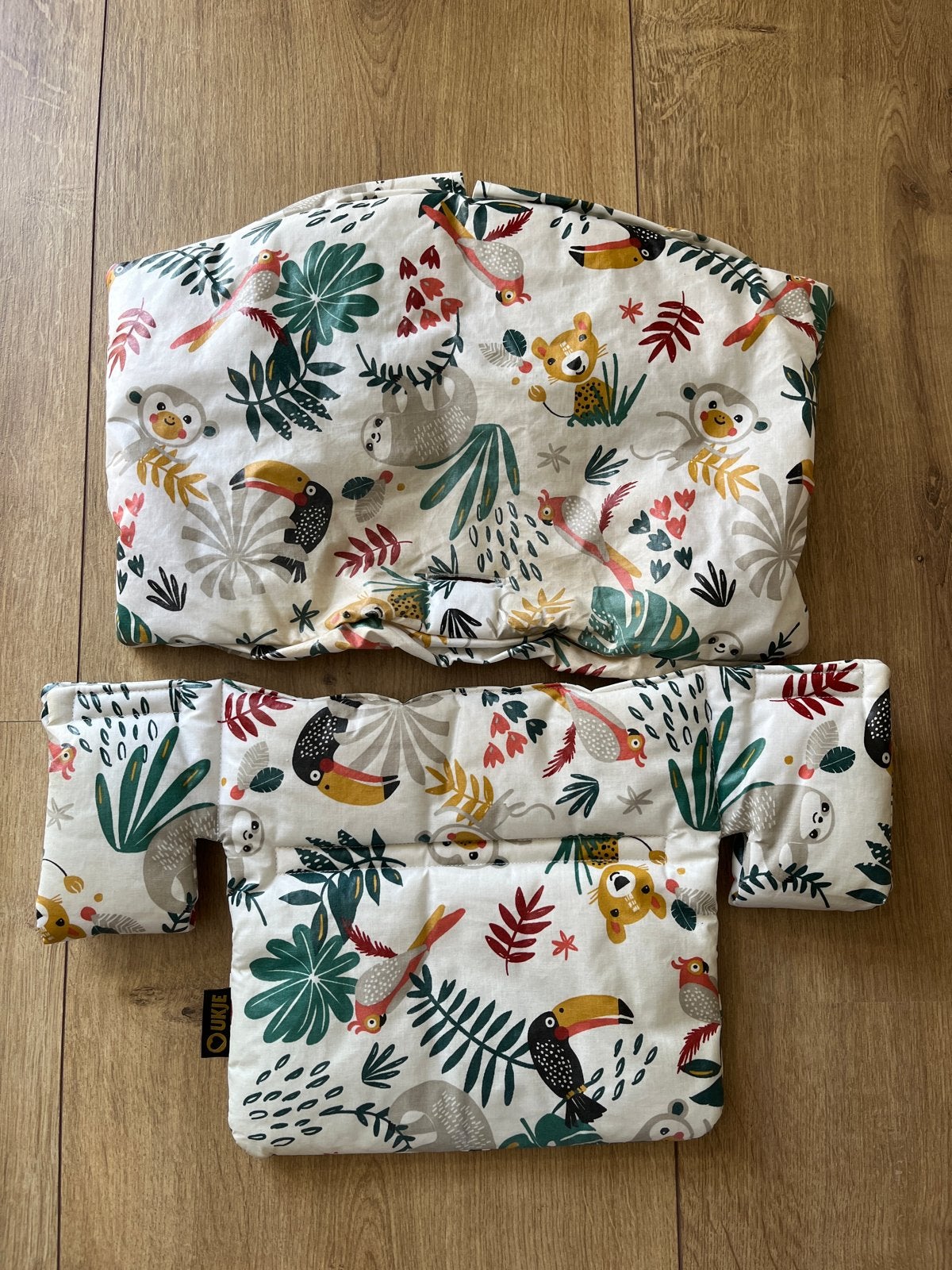 UKJE stoelhoes voor Stokke stoel - Jungle print, Ophalen, Gebruikt, Meegroeistoel, Stoelverkleiner