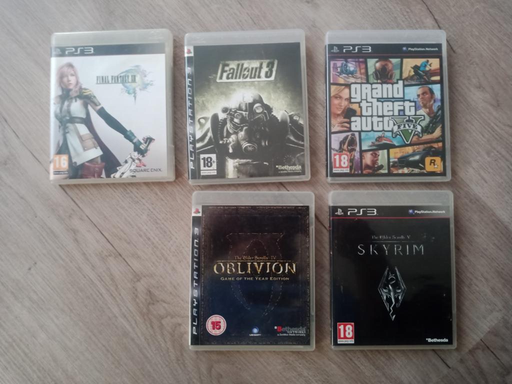 PS3 Games: GTA V, Fallout 3, Skyrim, Oblivion, Final Fantasy, Spelcomputers en Games, Gebruikt, Vanaf 18 jaar, 1 speler, Ophalen of Verzenden