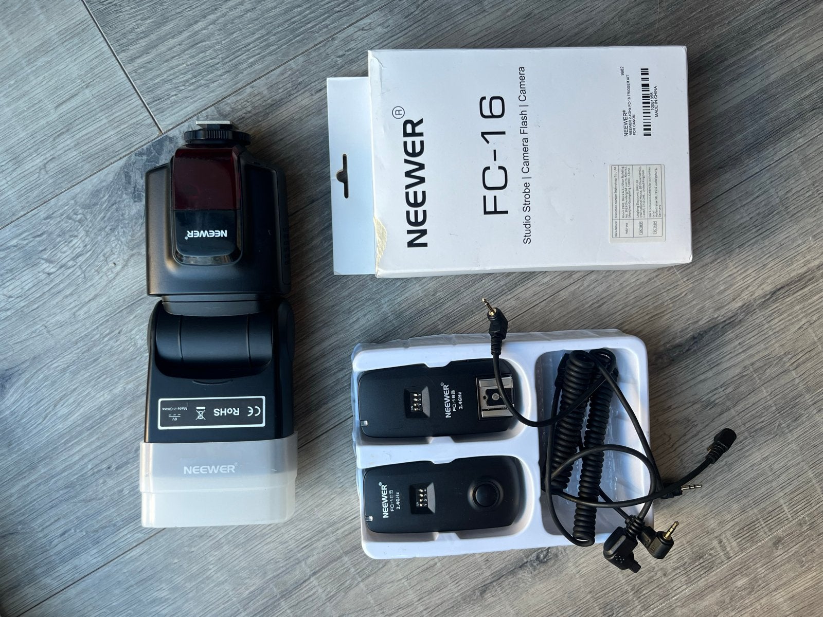 Neewer FC-16 Studio Strobe | Camera Flash | Camera Trigger, Ophalen, Canon, Externe flitser, Zo goed als nieuw