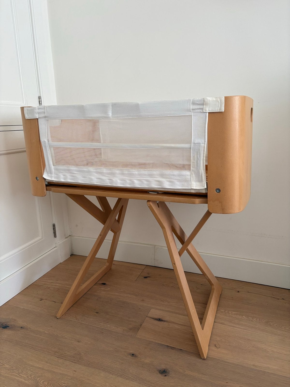 BedNest Two Co-sleeper/Wieg - Hout, Beige, Hout, Verstelbaar, Gebruikt