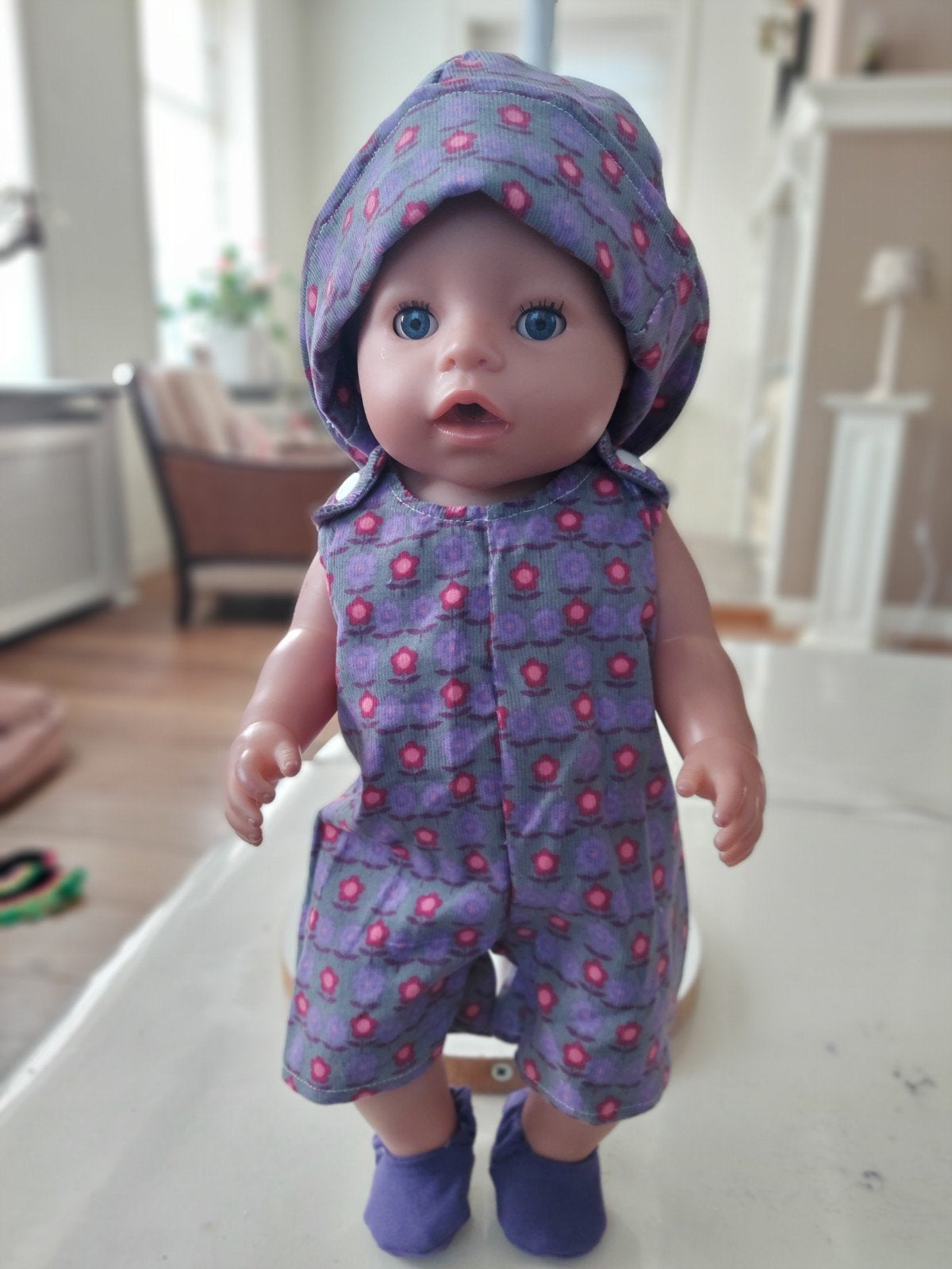 Mooie jumpsuit hoed baby born pop, Kinderen en Baby's, Speelgoed | Poppen, Ophalen of Verzenden, Nieuw, Babypop