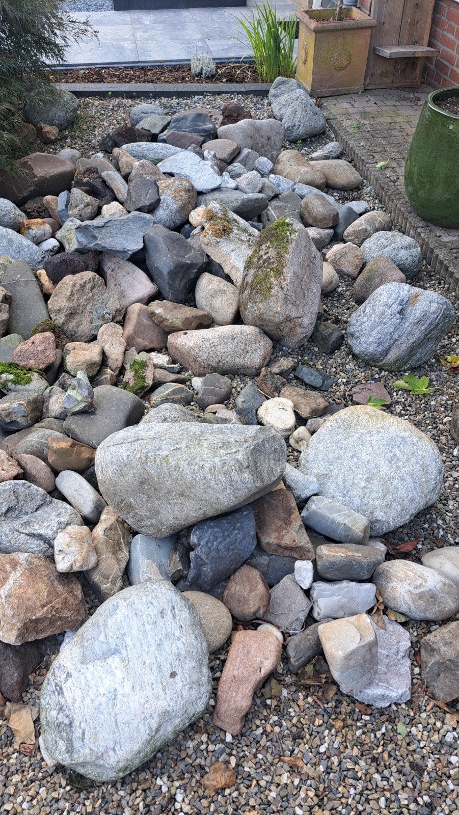 Diverse vijverkeien, stenen en rotsen voor tuin of decoratie, Tuin en Terras, Ophalen, Gebruikt, Multi, Kei