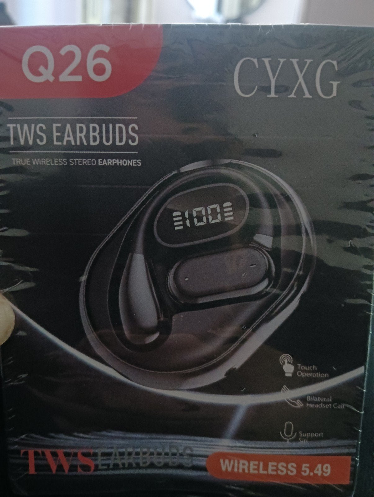 Nieuwe CYXG Q26 TWS Draadloze Earbuds met Touch Bediening, Audio, Tv en Foto, Koptelefoons, Nieuw, In-ear, Overige merken, Zwart