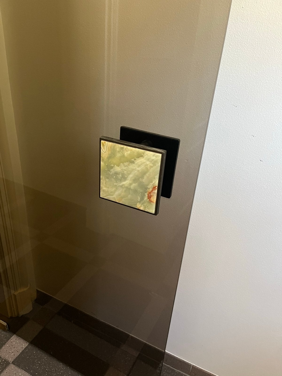 Glazen binnendeur met Dorma beslag en handgreep, Ophalen, Gebruikt, 80 tot 100 cm, 215 cm of meer