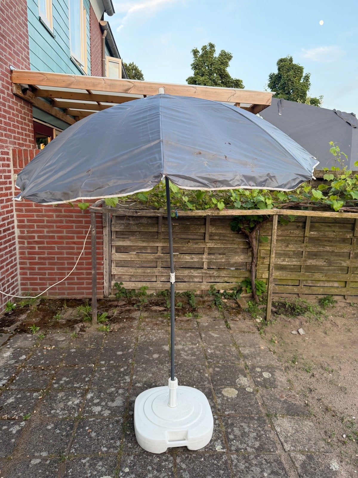 Parasol met voet nieuw!, Ophalen, Verstelbaar, Nieuw, 1 tot 2 meter