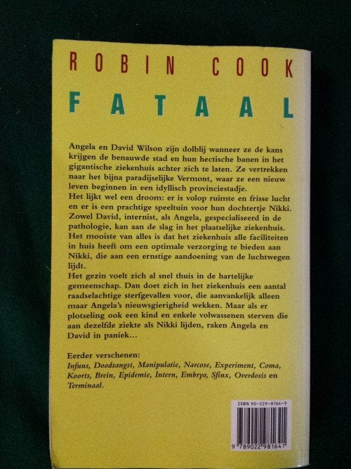 boek robin cock, fataal, Ophalen of Verzenden
