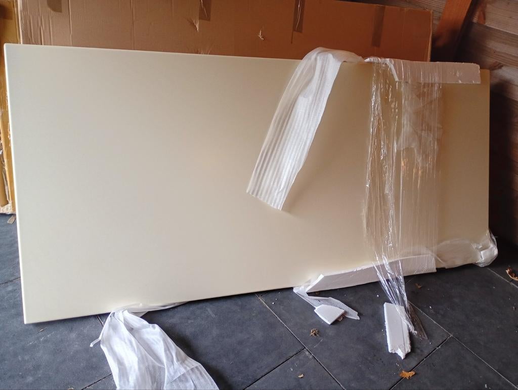 Nieuw eettafel wit 220x100 cm, Antiek en Kunst, Antiek | Meubels | Tafels, Ophalen