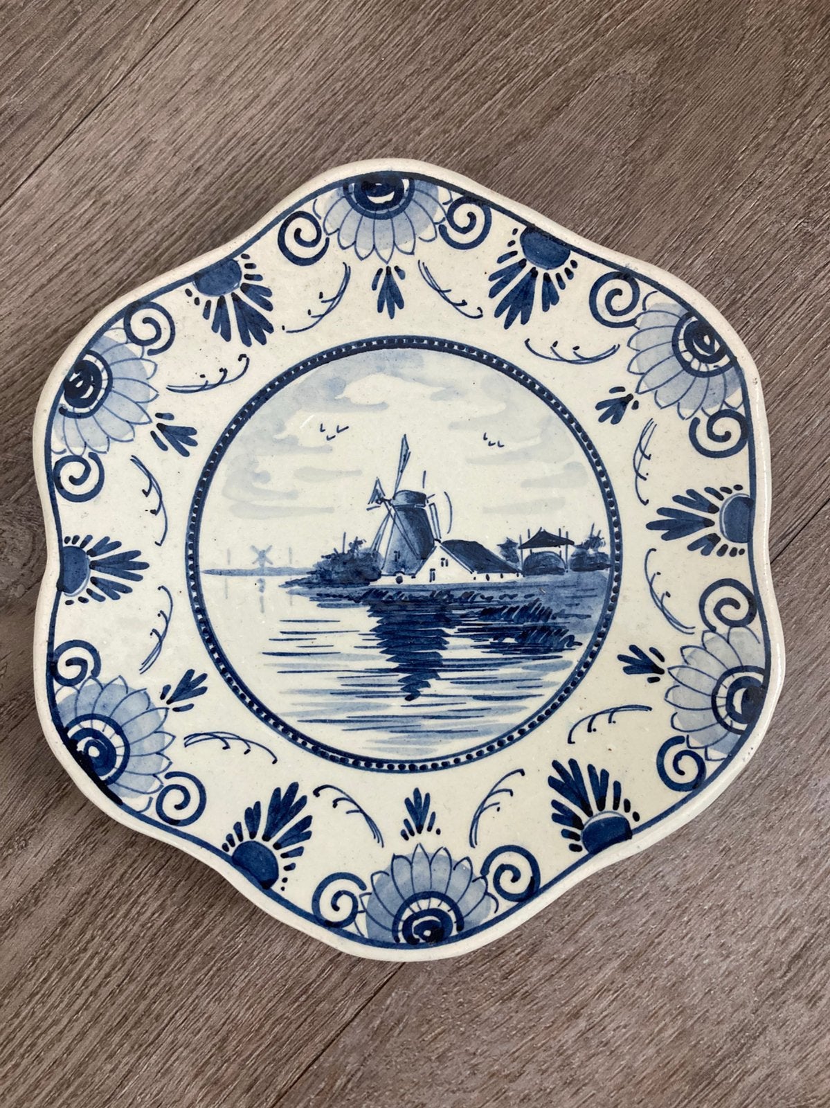 Delfst blauw bord molen, Antiek en Kunst, Antiek | Wandborden en Tegels, Ophalen of Verzenden