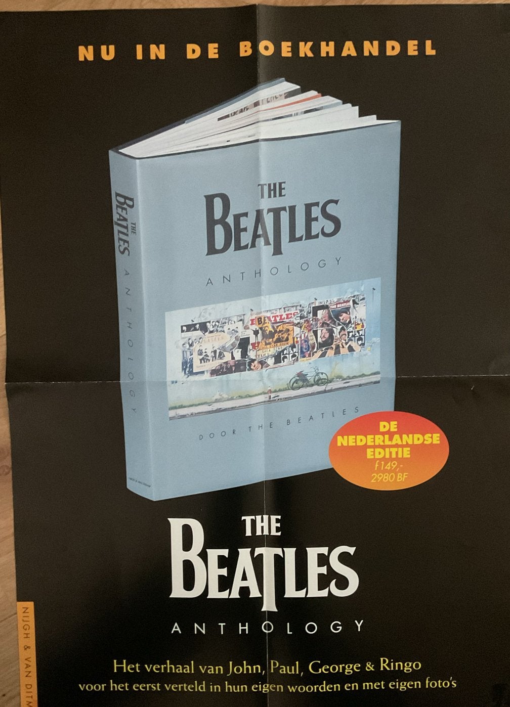 The Beatles Anthology Boek Promotie Poster, Verzenden, Zo goed als nieuw, Nederland