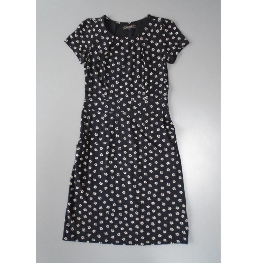 King Louie dress Mona S/36 zwart crème, Verzenden, Zwart, Zo goed als nieuw, King Louie