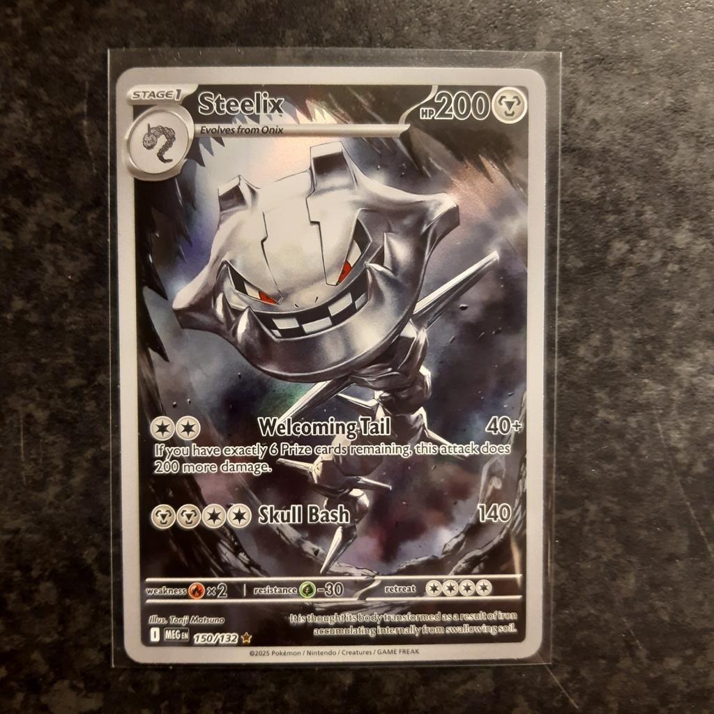 Steelix 150/132 Pokémon kaart, Verzenden, Zo goed als nieuw, Losse kaart, Foil