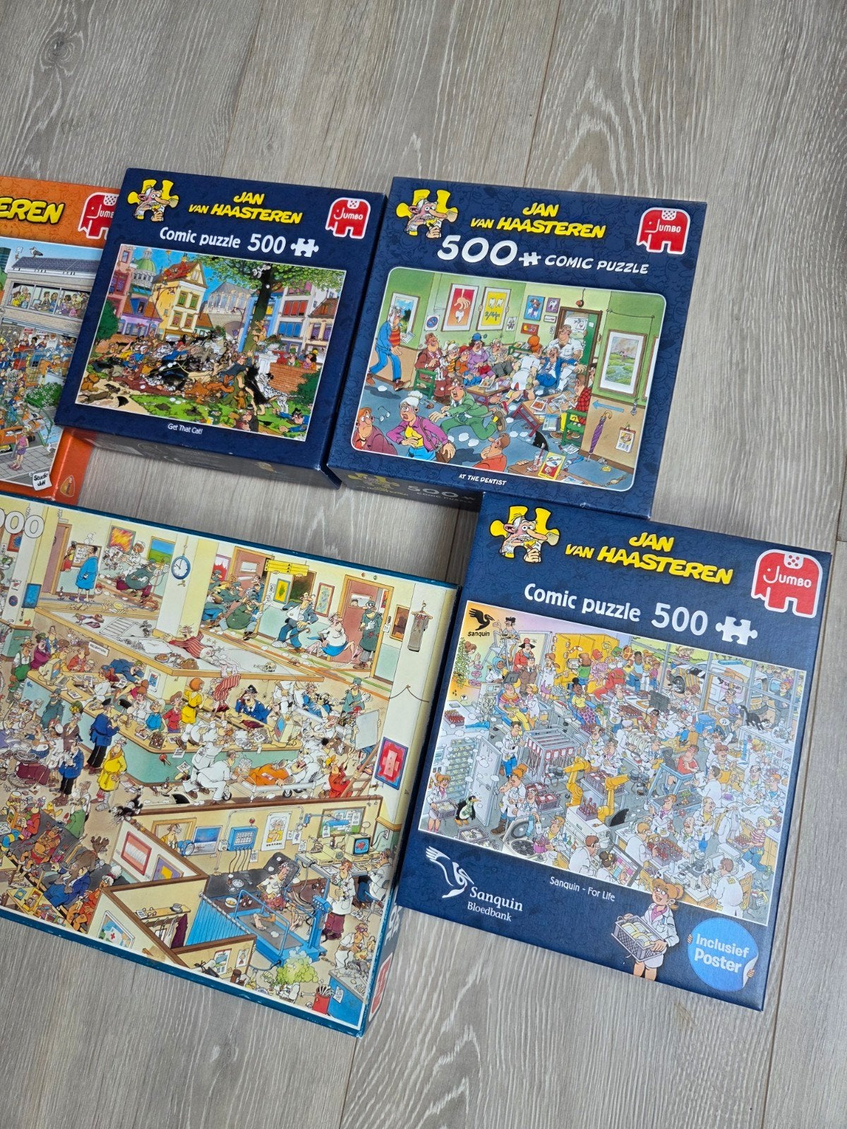 Jan van Haasteren puzzels, Ophalen of Verzenden, 500 t/m 1500 stukjes, Zo goed als nieuw