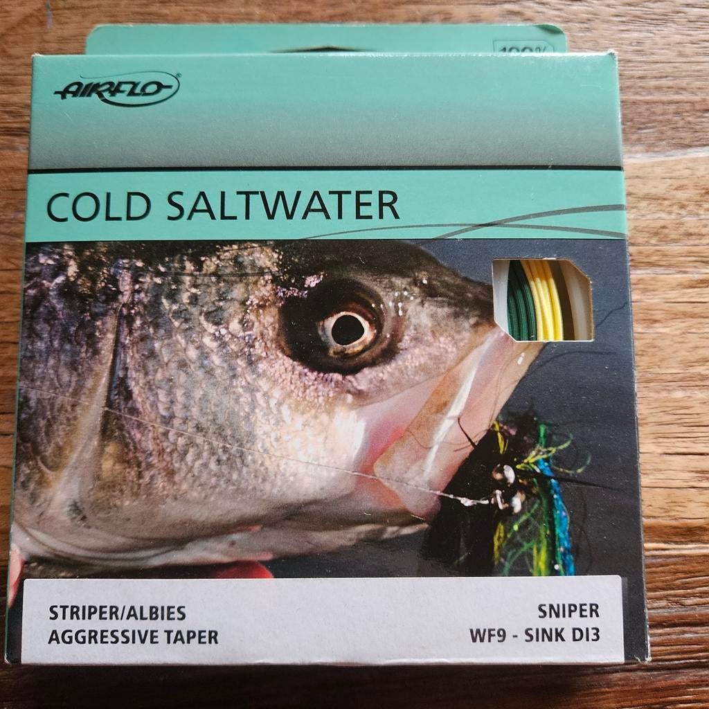 2x Airflo Striper Coldwater  wf #9 sink 3, Ophalen of Verzenden, Zo goed als nieuw