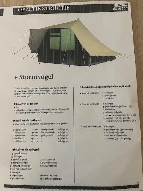 De Waard Tent Stormvogel, Caravans en Kamperen, Tenten, tot en met 4, Gebruikt, Ophalen