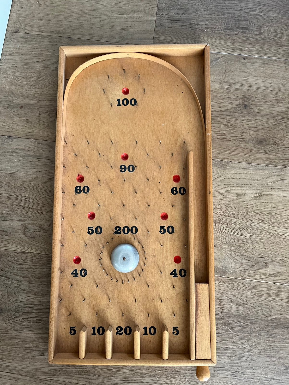 Vintage houten knikkerbaan., Kinderen en Baby's, Speelgoed | Houten speelgoed, Ophalen of Verzenden, Zo goed als nieuw