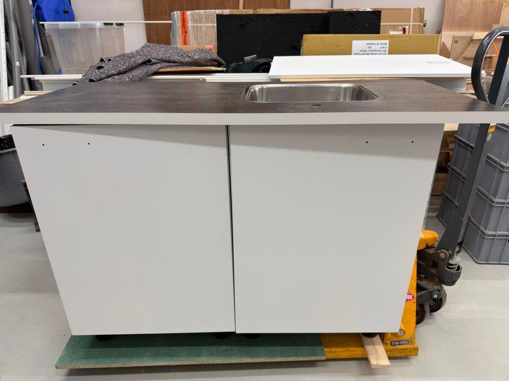 Keuken Keller, Ophalen, Overige materialen, Wit, Enkelwandige keuken