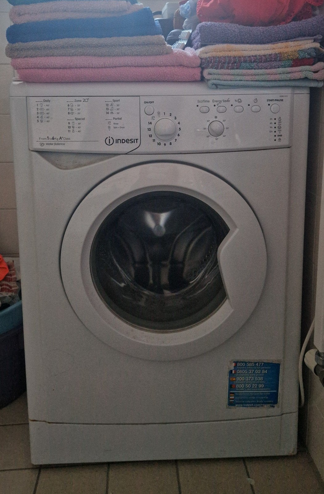 wasmachine, gebruikt en werkt nog prima, Witgoed en Apparatuur, Ophalen, Minder dan 85 cm, 4 tot 6 kg, Voorlader