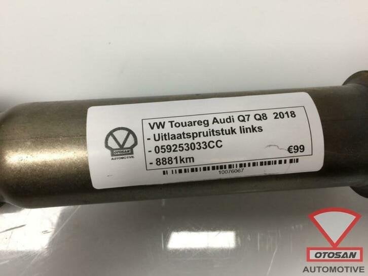 vw touareg audi q7 q8 uitlaatspruitstuk links 059253033cc, Auto-onderdelen, Uitlaatsystemen, Gebruikt, Volkswagen, Volkswagen AG