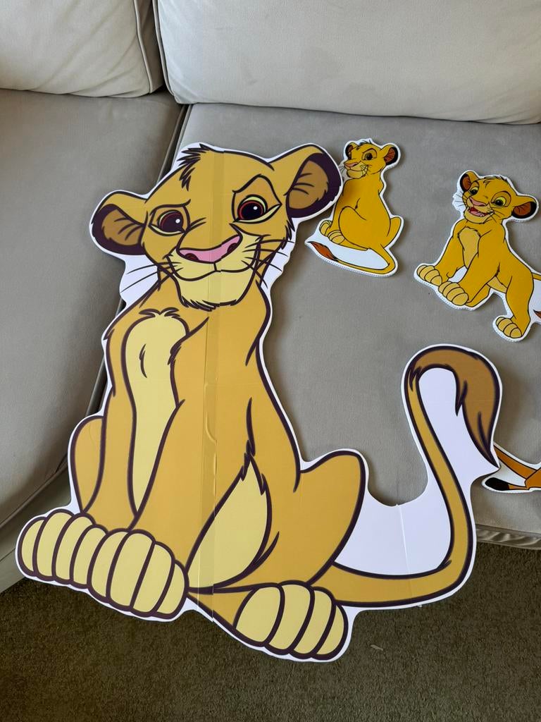 Lion King backdrop cut-out boards, Hobby en Vrije tijd, Feestartikelen, Ophalen, Zo goed als nieuw, Versiering, Verjaardag
