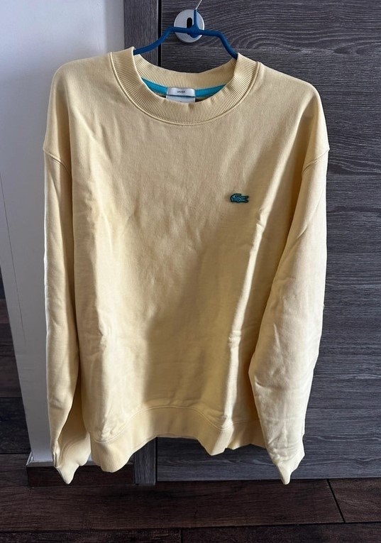 Lacoste L!VE sweatshirt sweater unisex jumper (maat xxl), Lacoste, Geel, Overige maten, Ophalen of Verzenden
