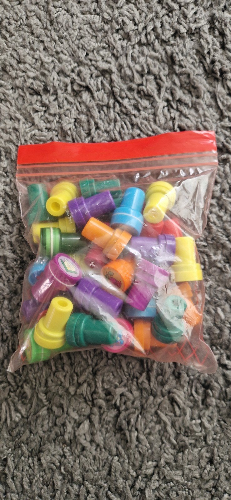Leuke kinder stempels in diverse kleuren en figuren, Ophalen, Gebruikt, Knutselen