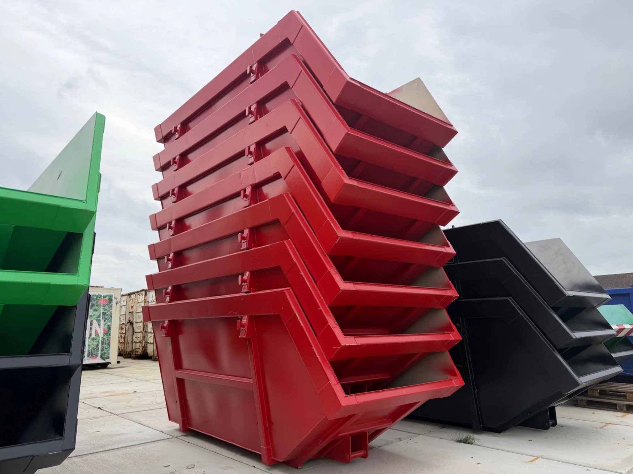 Sidalco 9m3 portaalarm container rood
