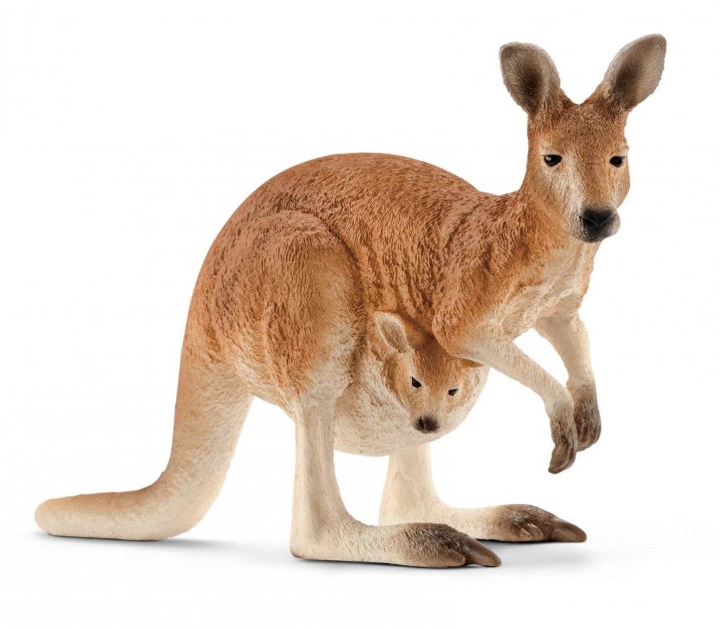 Schleich 14756 kangoeroe, dierfiguur, Verzenden, Zo goed als nieuw, Overige soorten, Beeldje of Figuurtje