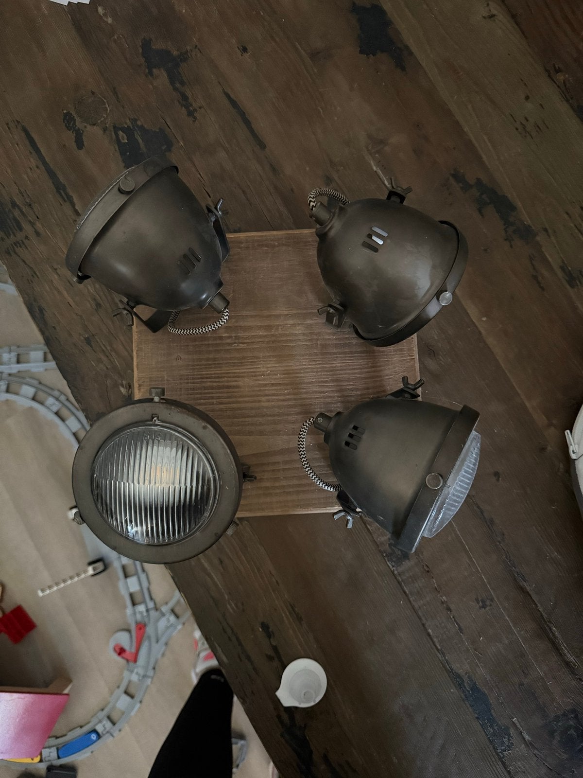 Set van 2 unieke industriële plafondlampen, Huis en Inrichting, Ophalen, Gebruikt, Metaal