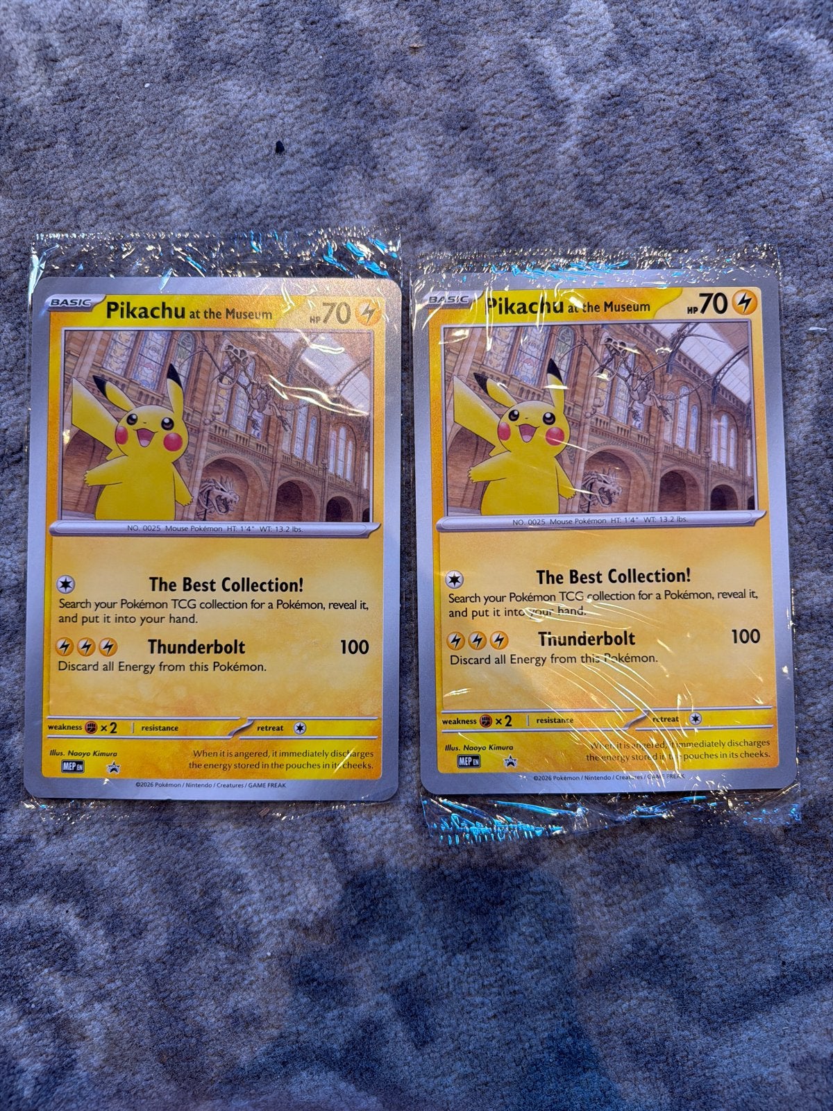 2x Pikachu at the Museum Jumbo Kaart - Pokémon TCG, Ophalen, Nieuw, Meerdere kaarten