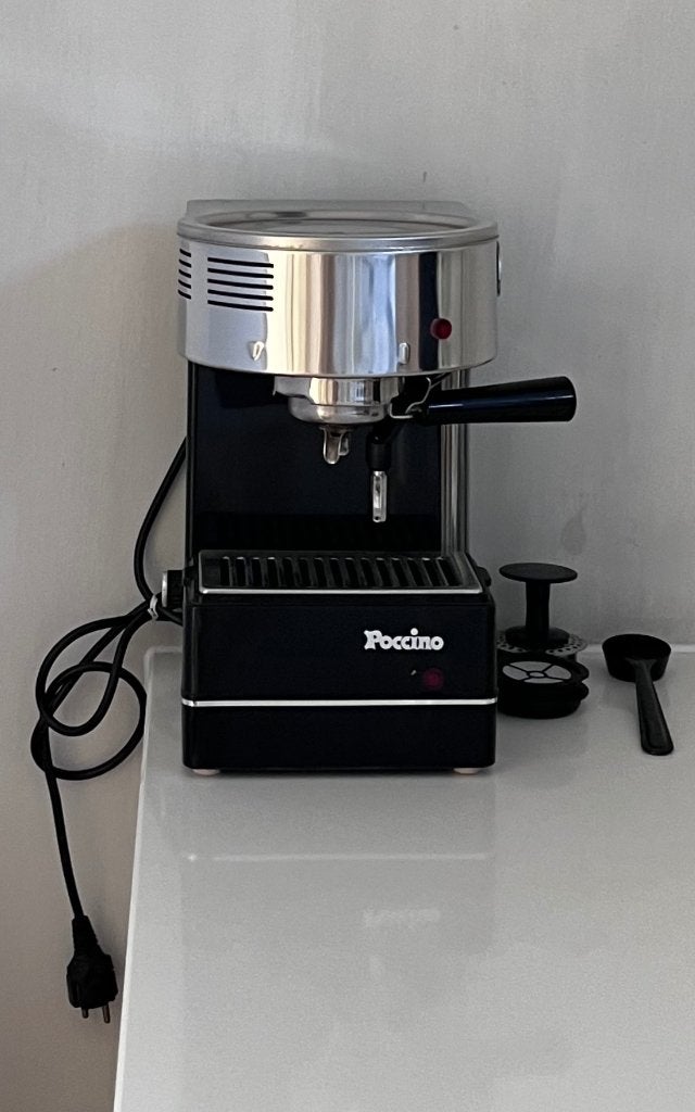 Poccino zeefdrager espressomachine, Espresso apparaat, Gemalen koffie, Zo goed als nieuw, Ophalen
