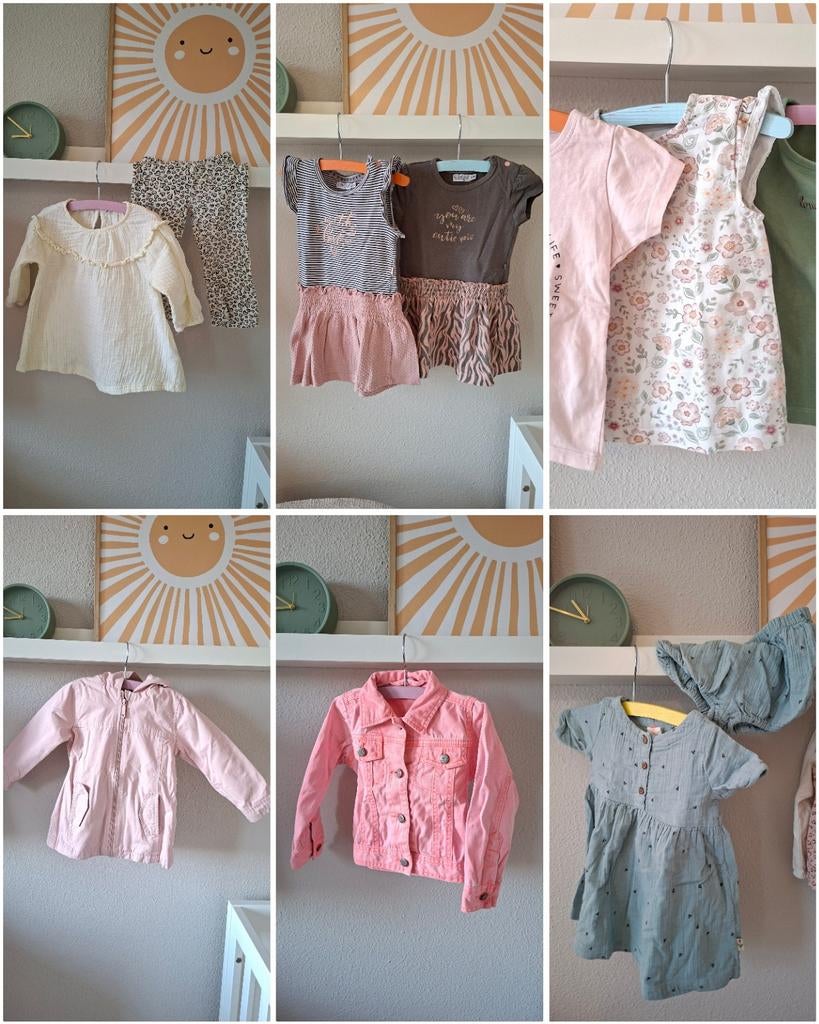 Meisjes zomer kleding bundel maat 80 / 86, Ophalen of Verzenden, Zo goed als nieuw, Maat 80