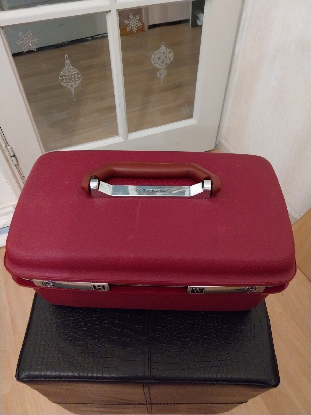 Vintage Samsonite Beautycase - Rood, Ophalen, Gebruikt, Met slot, Hardcase