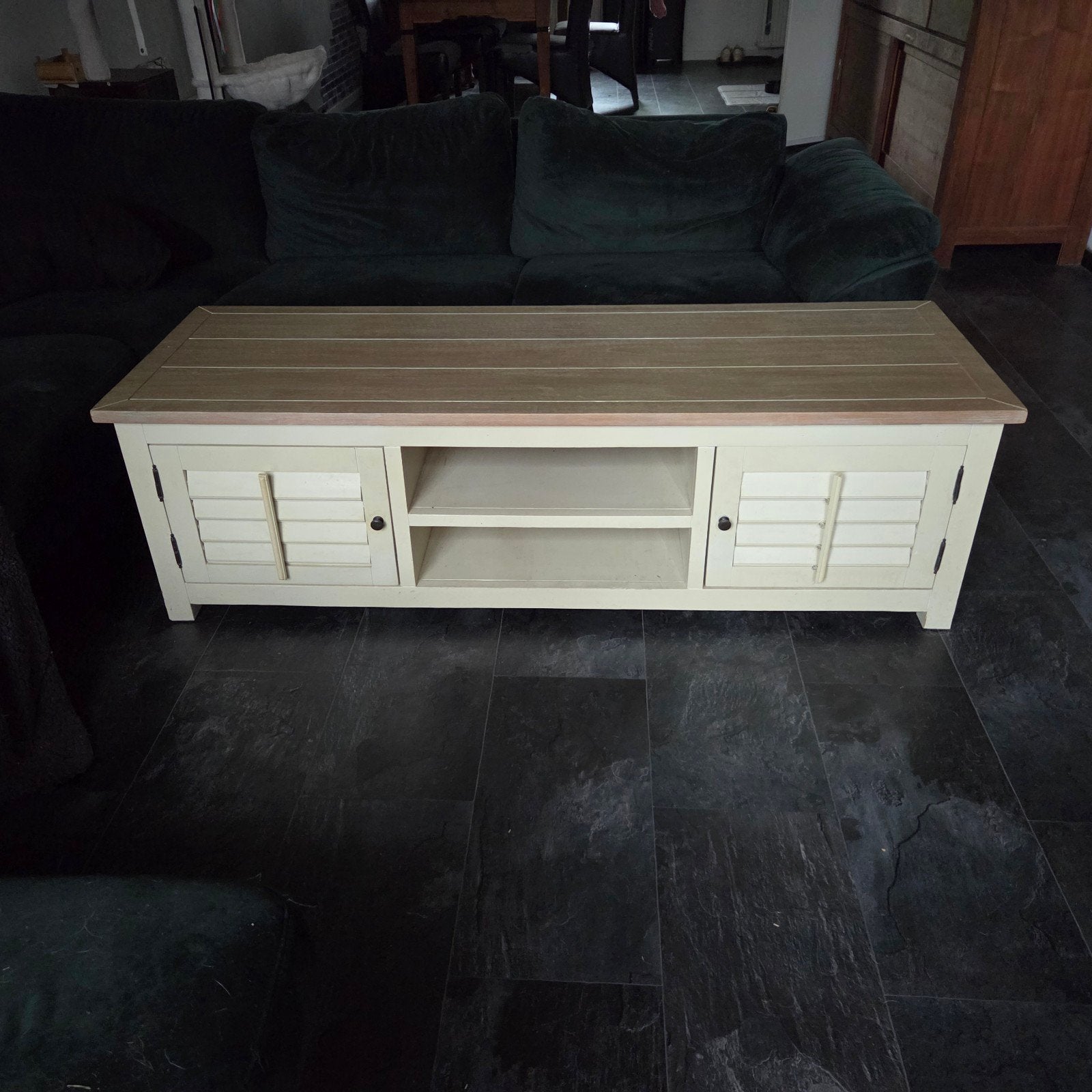 TV-meubel, Ophalen, Gebruikt, 100 tot 150 cm, Landelijk