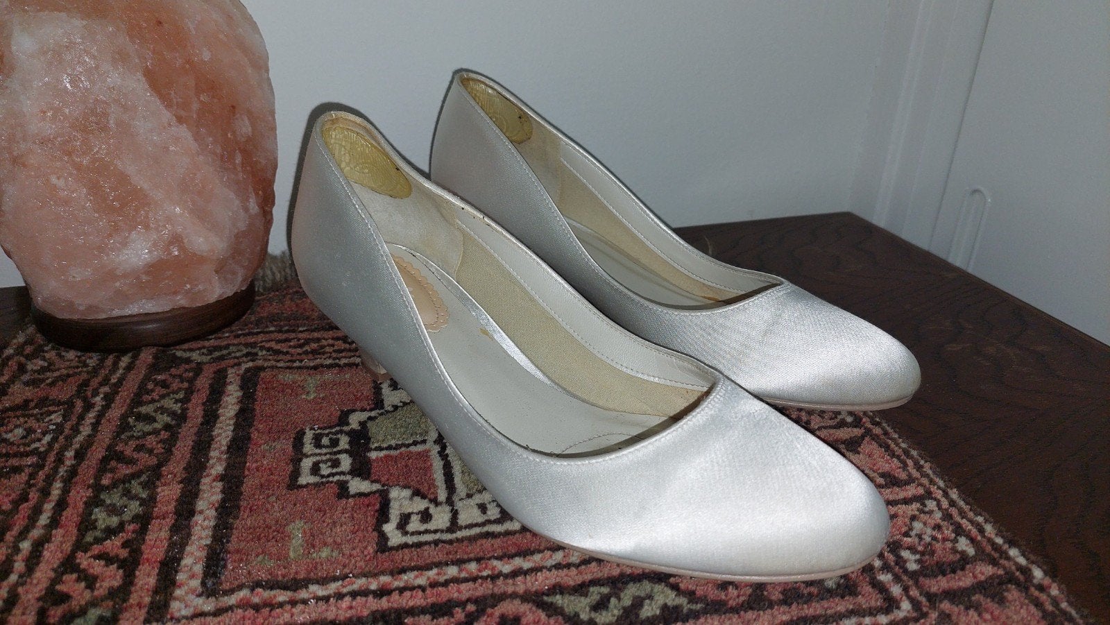 Comfortabele trouwschoenen - Perfect voor uw grote dag!, Ophalen of Verzenden, Gedragen, Wit, Schoenen met lage hakken