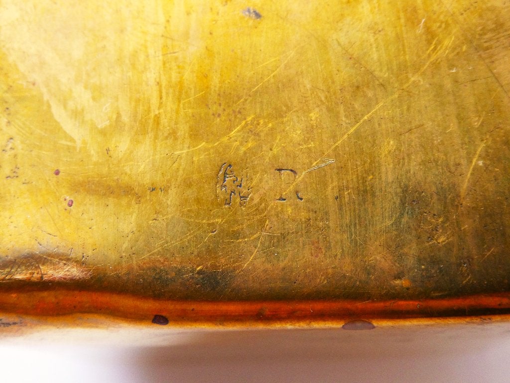 Theedoos Sneek Friesland Leeuw stempel letter R Waterpoort, Ophalen of Verzenden