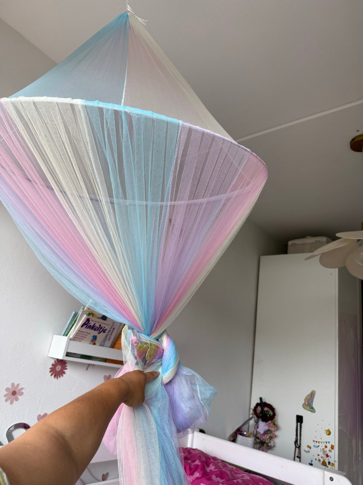 Regenboog klamboe met standaard, Ophalen of Verzenden, Zo goed als nieuw, 180 cm of meer, 100 cm of meer
