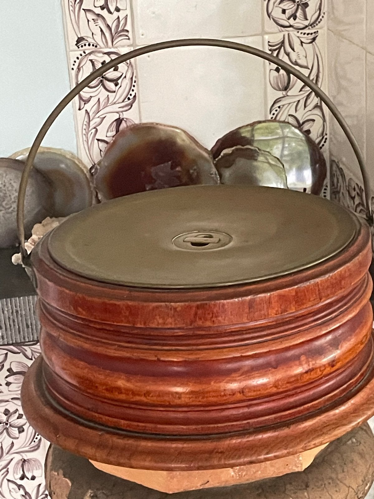 Antieke Rijtuigstoof - Hout & Koper - ca. 1880-1900, Ophalen of Verzenden