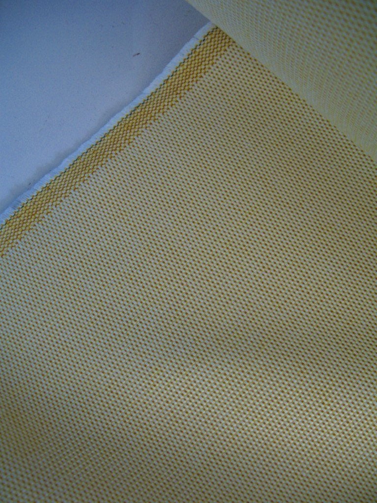 Kvadrat Patio geel+wit; OUTDOOR/INDOOR meubelstof 2,3 meter, Overige materialen, 120 cm of meer, Geel, Ophalen of Verzenden