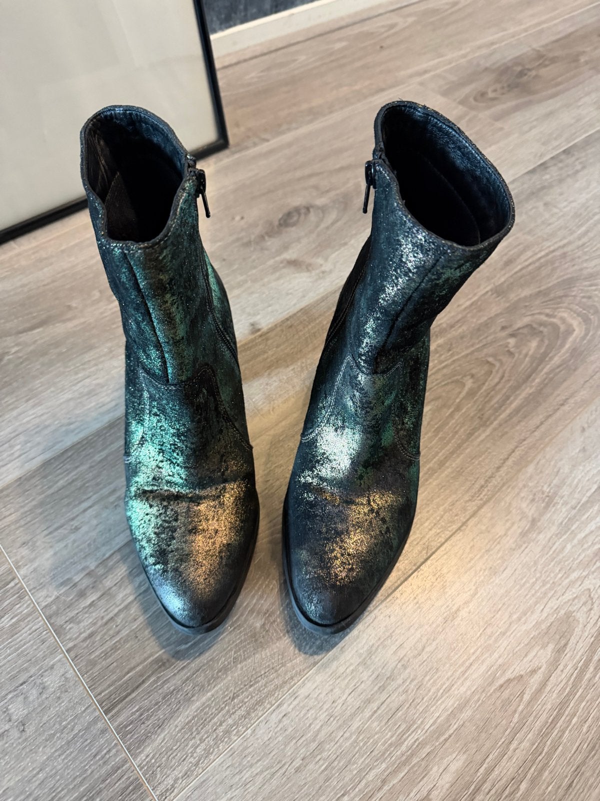 Lazamani enkellaarsjes met metallic finish, Kleding | Dames, Schoenen, Ophalen, Overige kleuren, Lage of Enkellaarzen, Gedragen