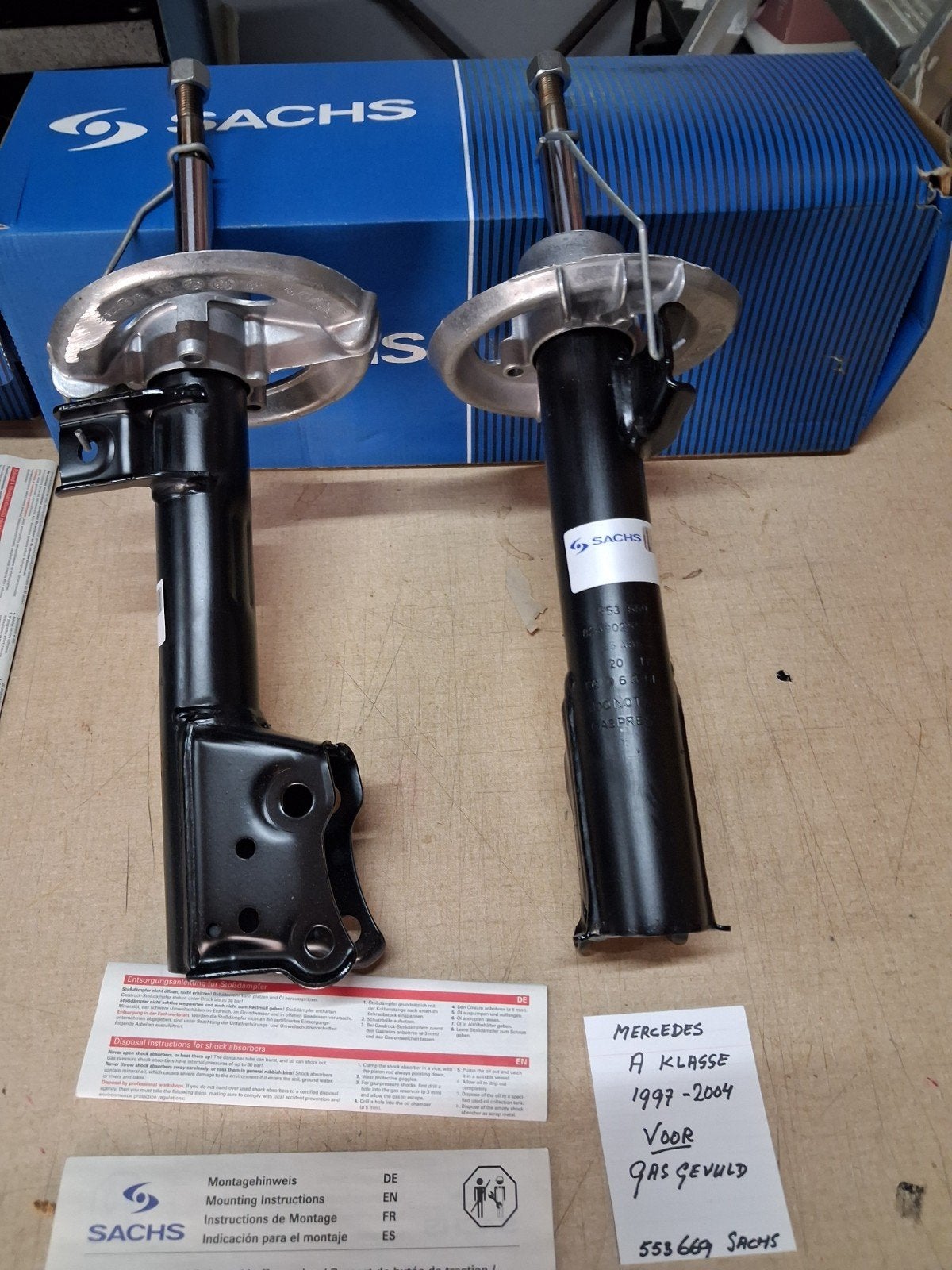 Sachs Schokdempers Mercedes A-Klasse (1997-2004)NIEUW VOORZI, Ophalen of Verzenden, Nieuw, Mercedes-Benz