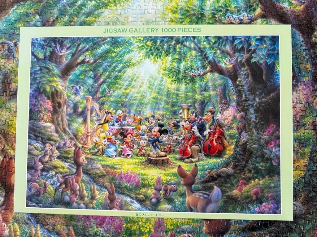 Disney puzzel 1000 stukjes Tenyo Japan Mickey Mouse Minnie, Ophalen of Verzenden, 500 t/m 1500 stukjes, Zo goed als nieuw, Legpuzzel