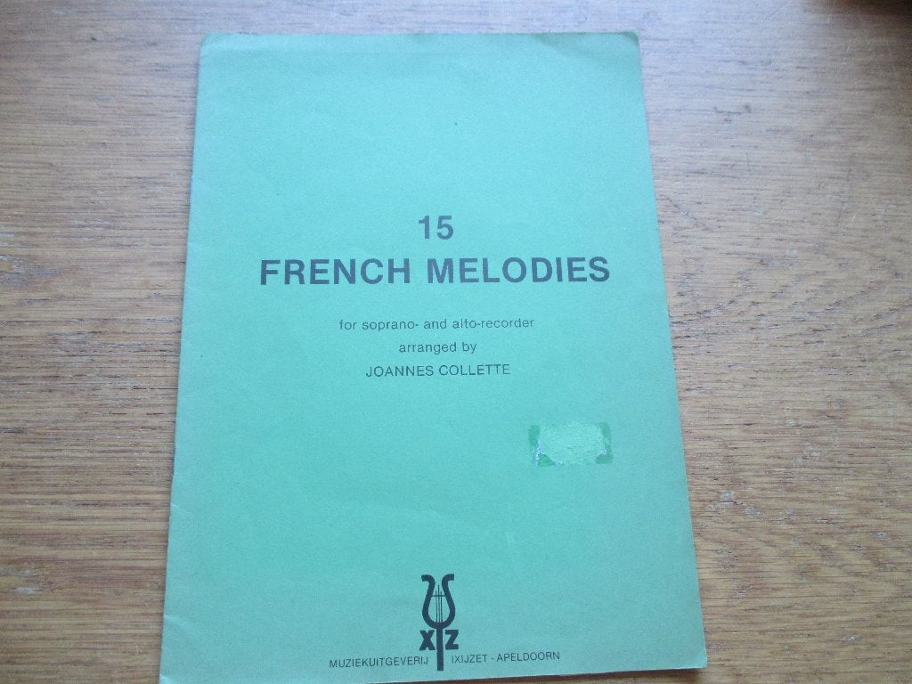 15 FRENCH MELODIES - SOPRAAN + ALT BLOKFLUIT, Gebruikt, Klassiek, Ophalen of Verzenden, Blokfluit
