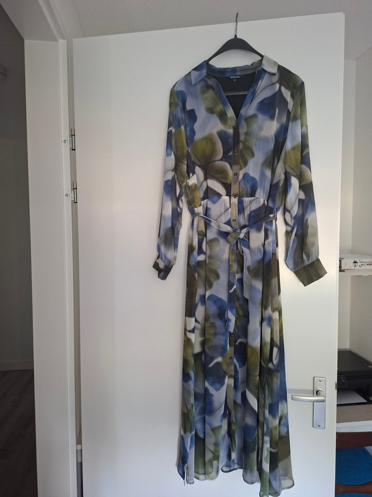jurk maat 46, Ophalen of Verzenden, Zo goed als nieuw, Maat 46/48 (XL) of groter, Blauw